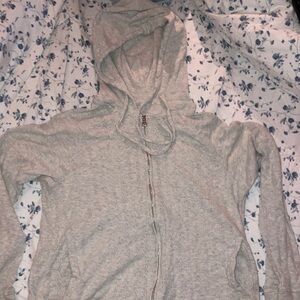 Gray Zip-Up Hoodie